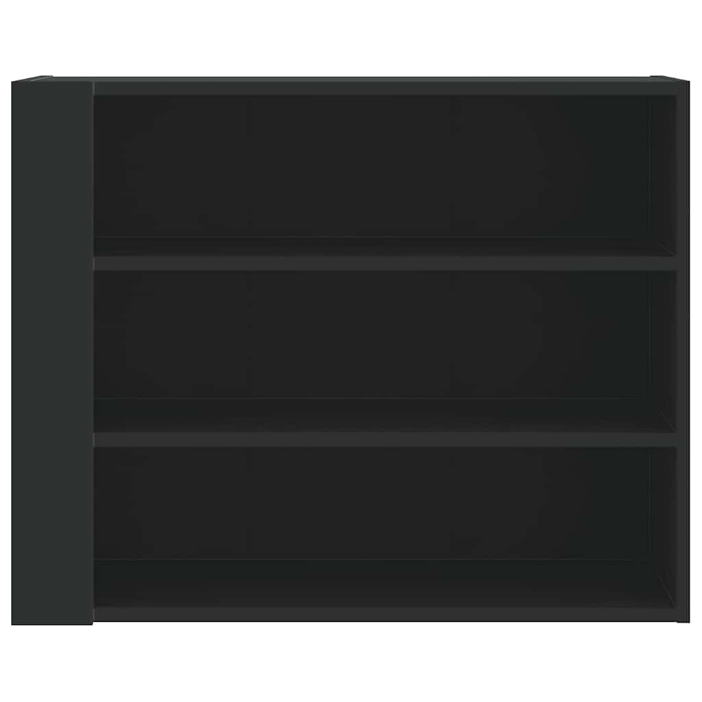 vidaXL Wall Cabinet Black 75x35x60 cm Engineered Wood 4