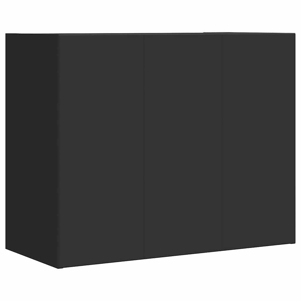 vidaXL Wall Cabinet Black 75x35x60 cm Engineered Wood 6