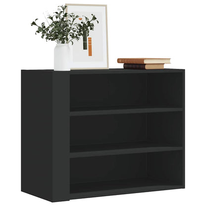 vidaXL Wall Cabinet Black 75x35x60 cm Engineered Wood 1