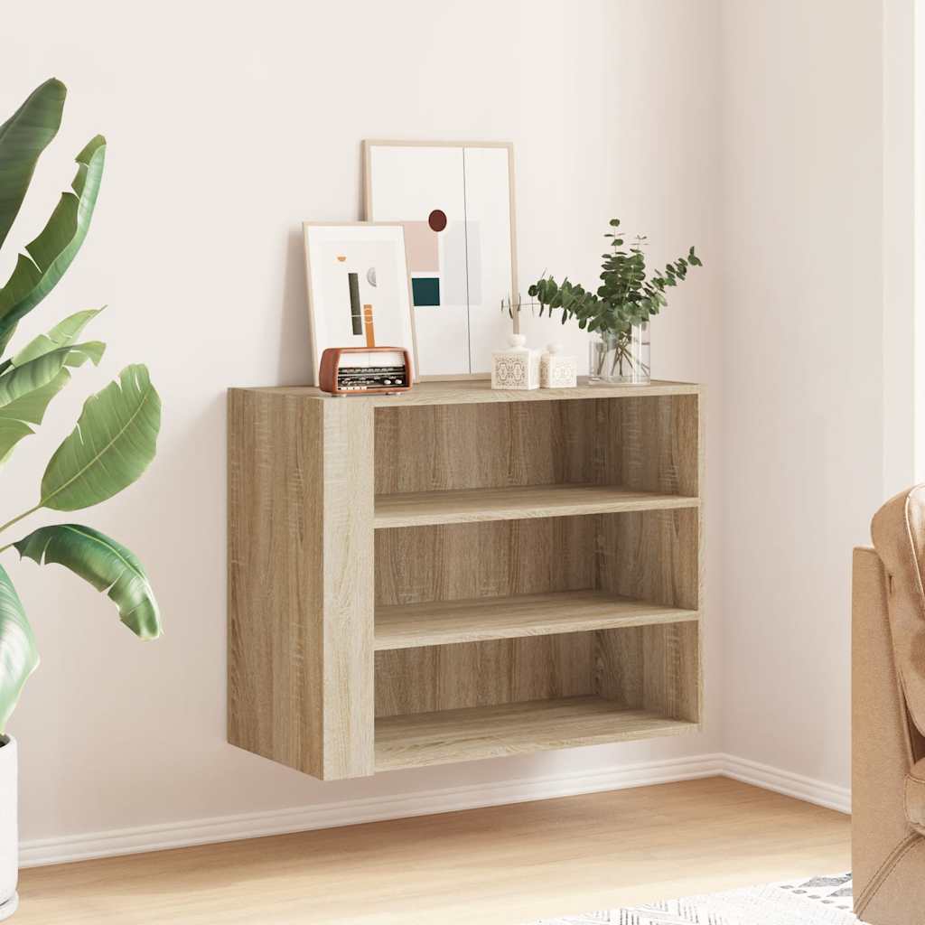 vidaXL Wall Cabinet Sonoma Oak 75x35x60 cm Engineered Wood 3