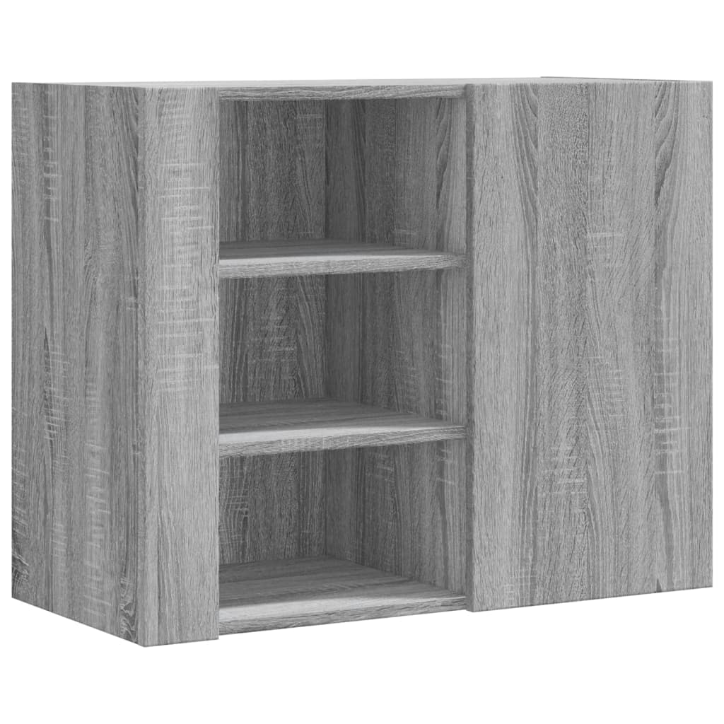 vidaXL Wall Cabinet Grey Sonoma 75x35x60 cm Engineered Wood 2