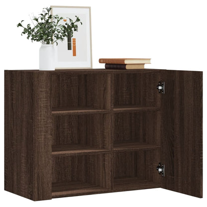 vidaXL Wall Cabinet Brown Oak 75x35x60 cm Engineered Wood 1