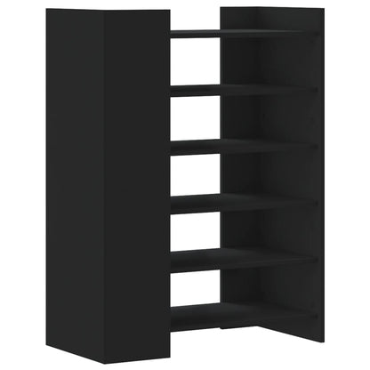 vidaXL Shoe Cabinet Black 74.5x37.5x100 cm Engineered Wood 2