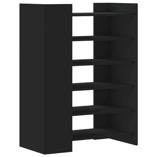 Shoe Cabinet 74,5x37,5x100 cm Engineered Wood Black