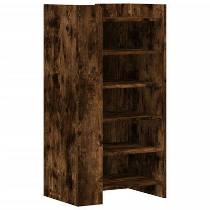 vidaXL Shoe Cabinet Smoked Oak 52x37.5x100 cm Engineered Wood 2