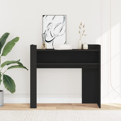 vidaXL Console Table Black 100x35x90 cm Engineered Wood 3