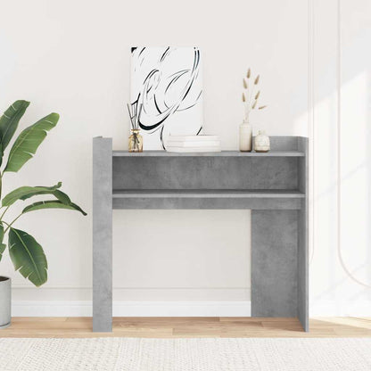 vidaXL Console Table Concrete Grey 100x35x90 cm Engineered Wood 3