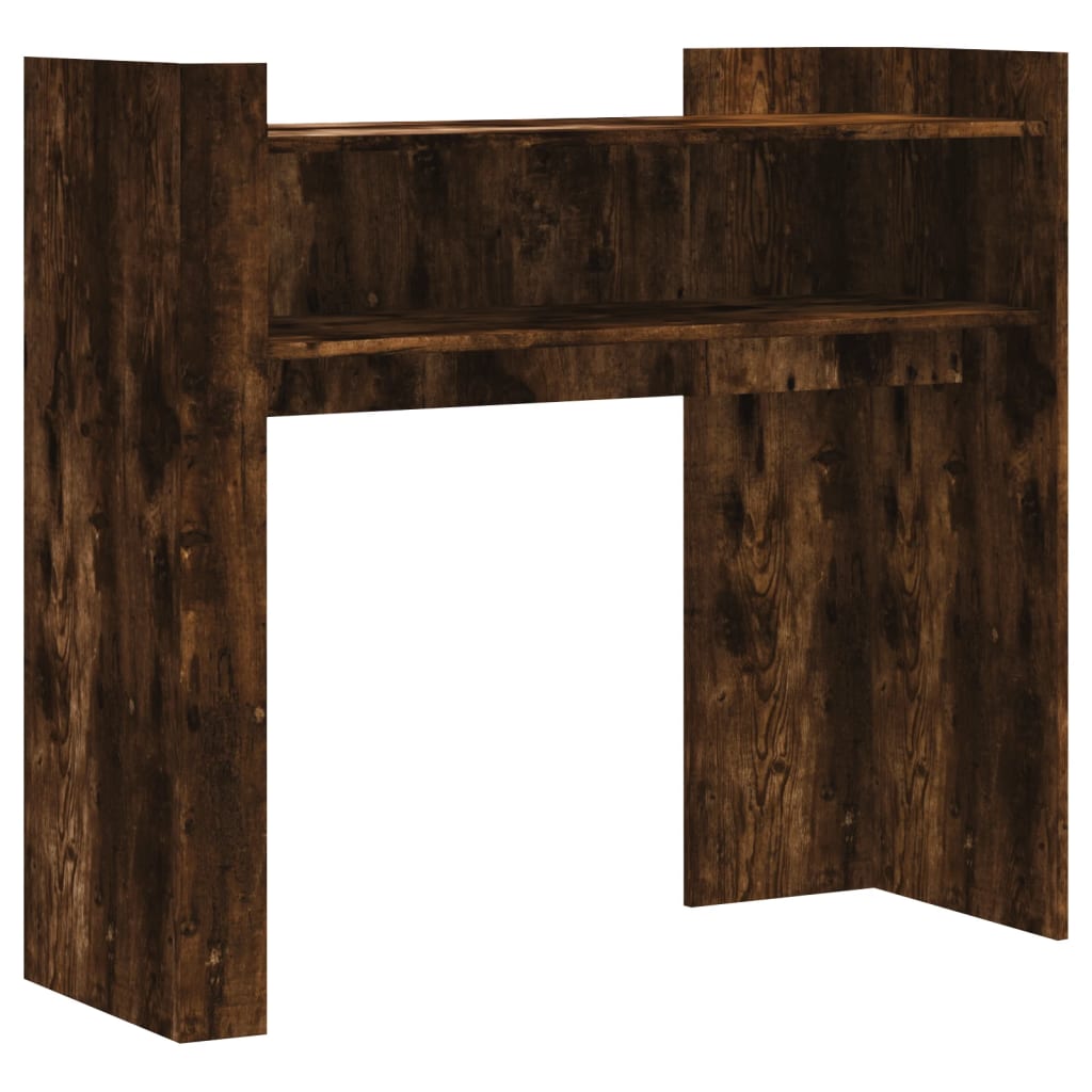 vidaXL Console Table Smoked Oak 100x35x90 cm Engineered Wood 2