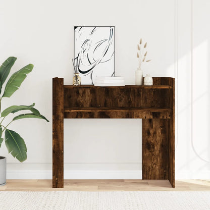 vidaXL Console Table Smoked Oak 100x35x90 cm Engineered Wood 3