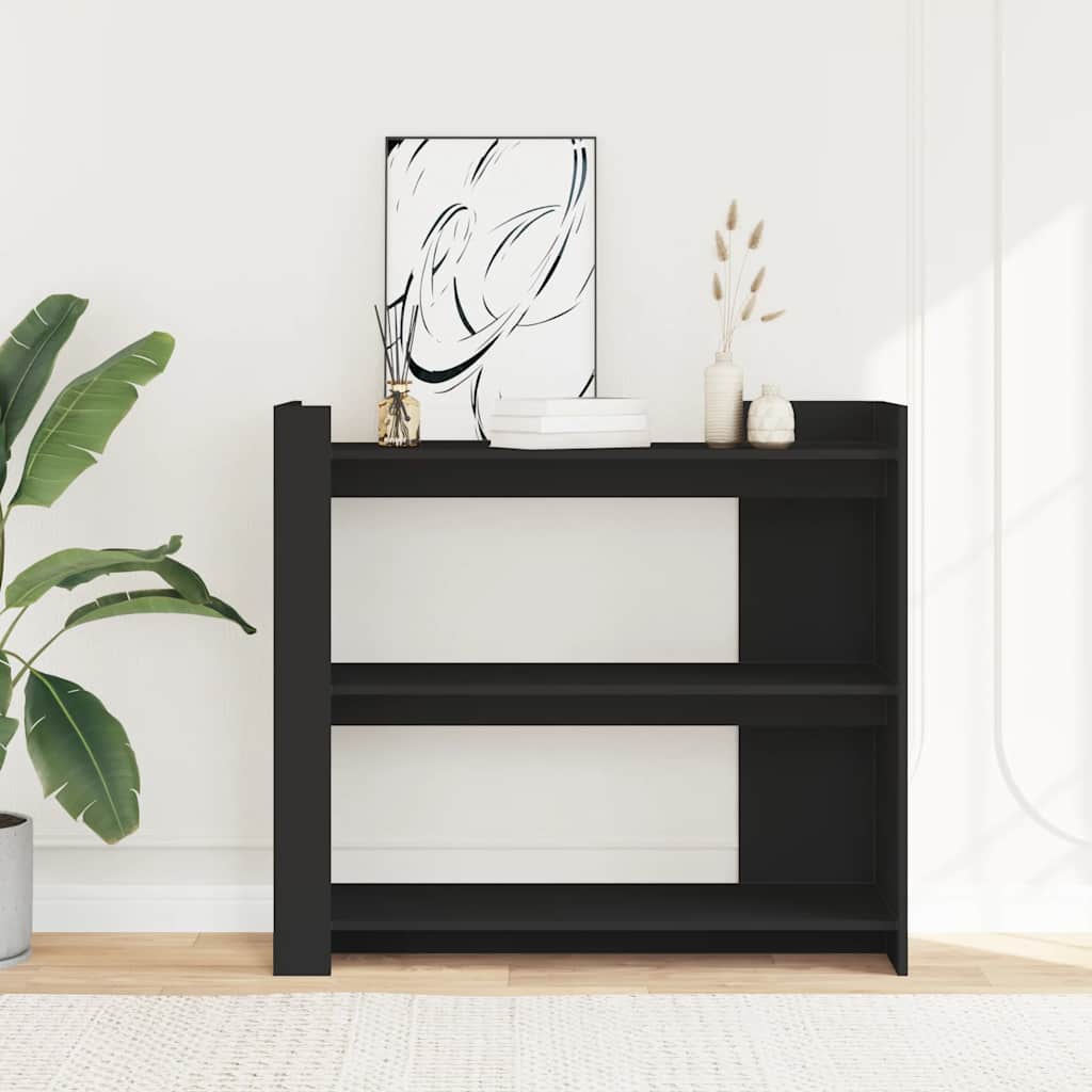 vidaXL Console Table Black 100x35x90 cm Engineered Wood 3