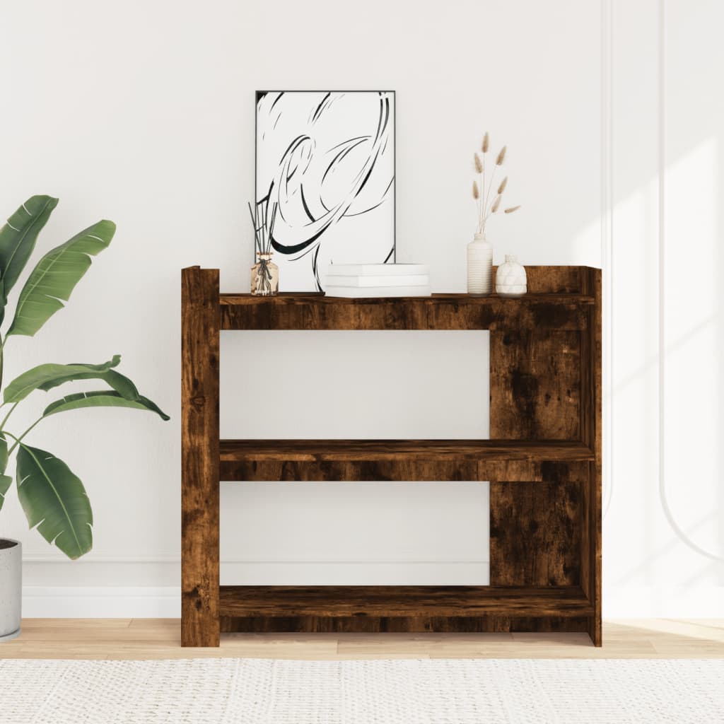vidaXL Console Table Smoked Oak 100x35x90 cm Engineered Wood 3