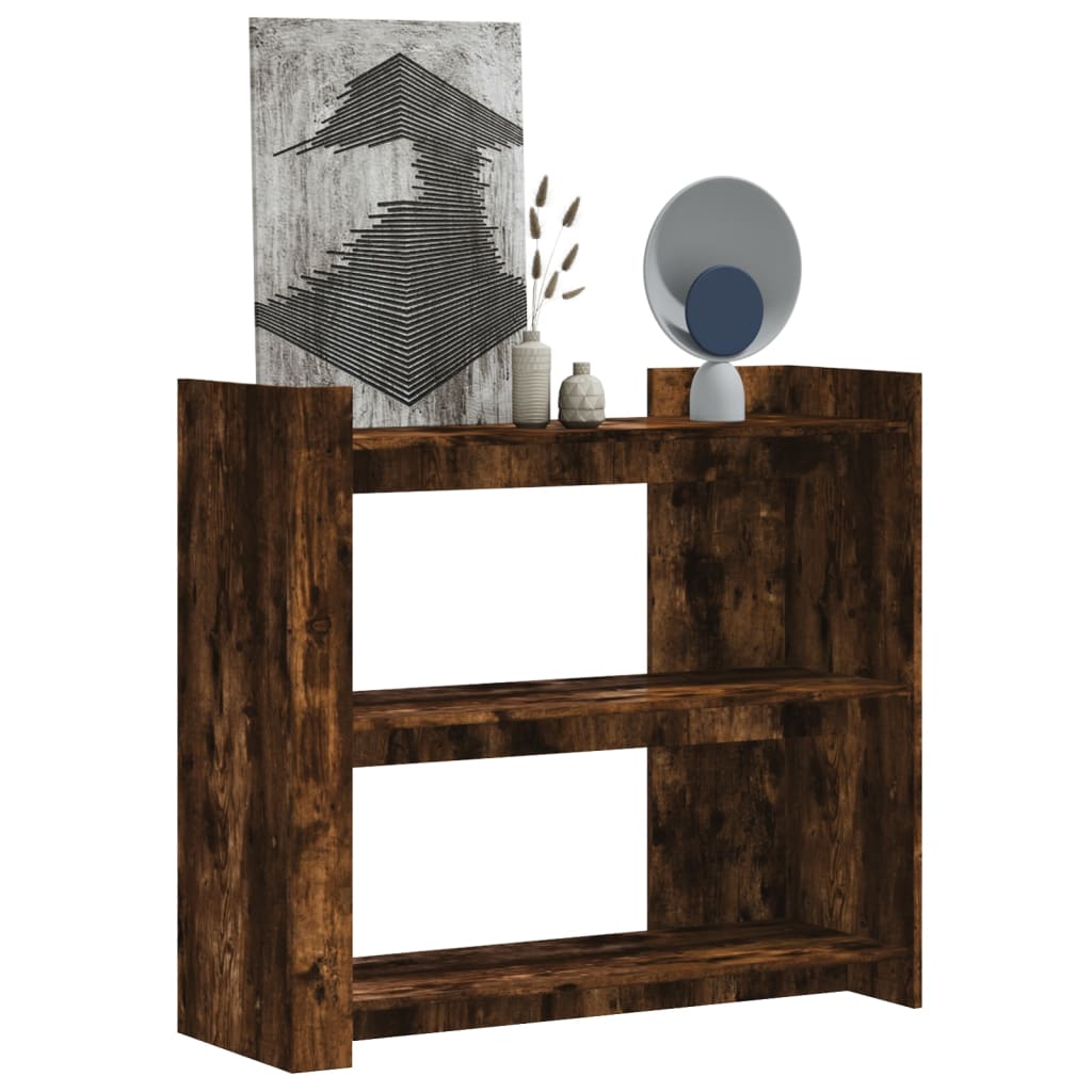 vidaXL Console Table Smoked Oak 100x35x90 cm Engineered Wood 1
