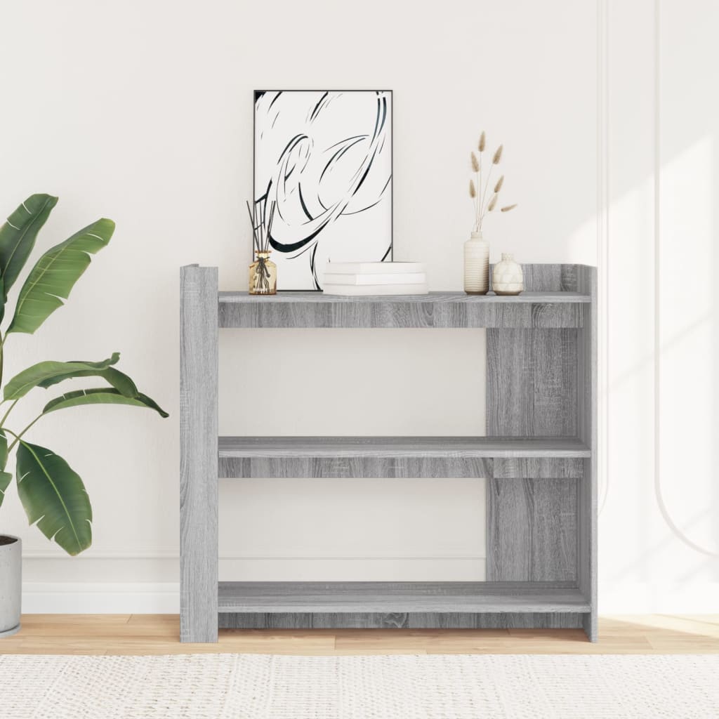 vidaXL Console Table Grey Sonoma 100x35x90 cm Engineered Wood 3