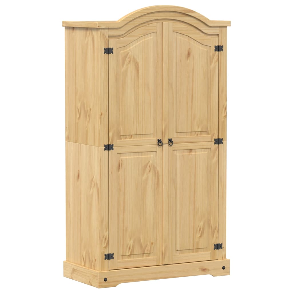 vidaXL Wardrobe Corona 102x52x186 cm Solid Wood Pine 2