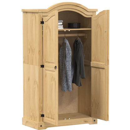vidaXL Wardrobe Corona 102x52x186 cm Solid Wood Pine 3