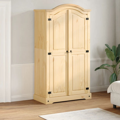 vidaXL Wardrobe Corona 102x52x186 cm Solid Wood Pine 1