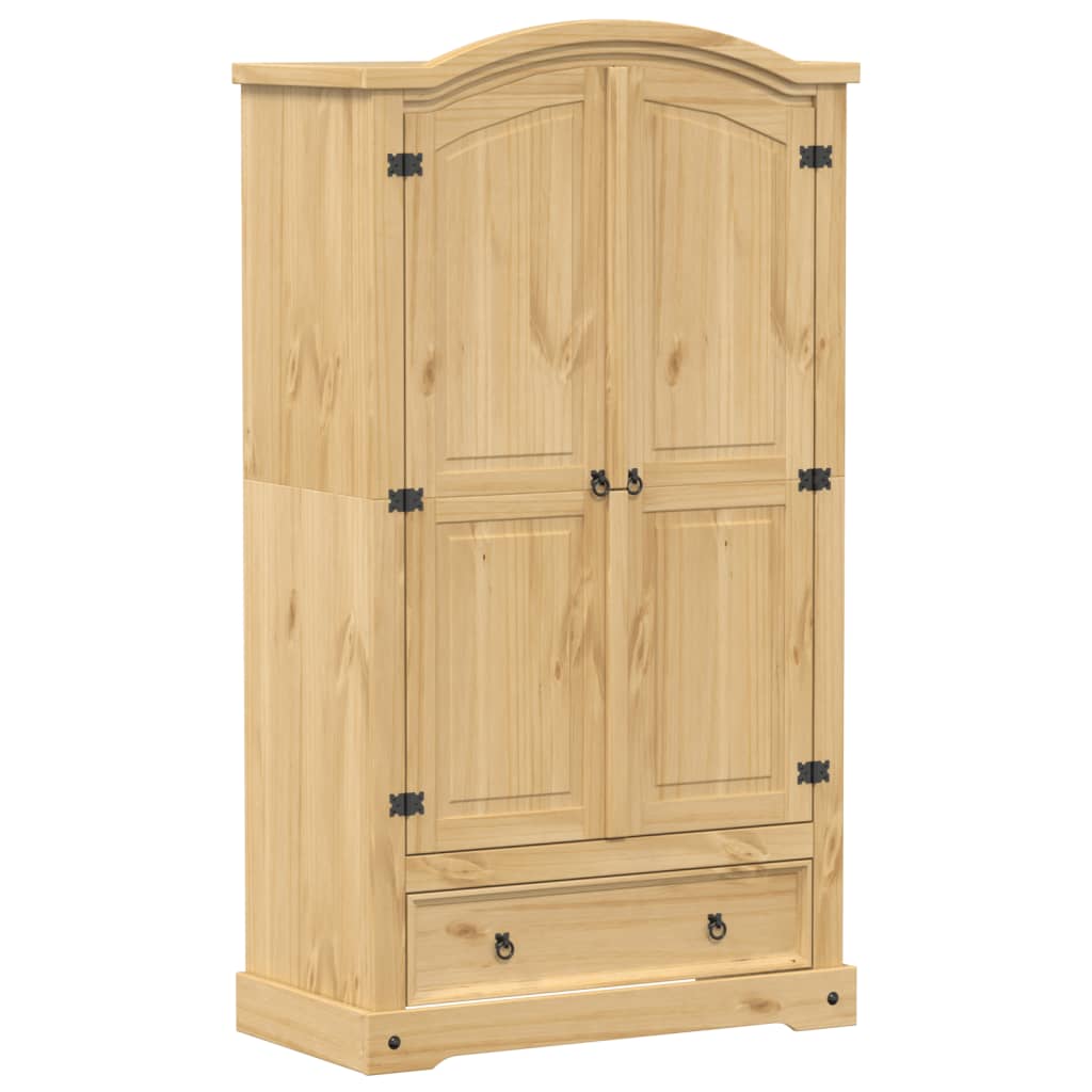vidaXL Wardrobe Corona 102x52x186 cm Solid Wood Pine 2