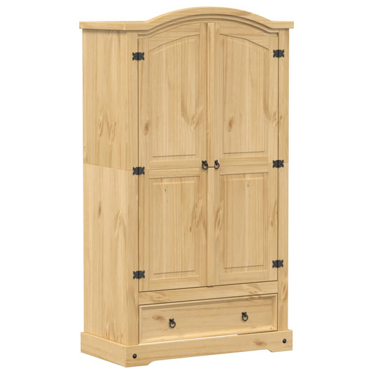 vidaXL Wardrobe Corona 102x52x186 cm Solid Wood Pine 2