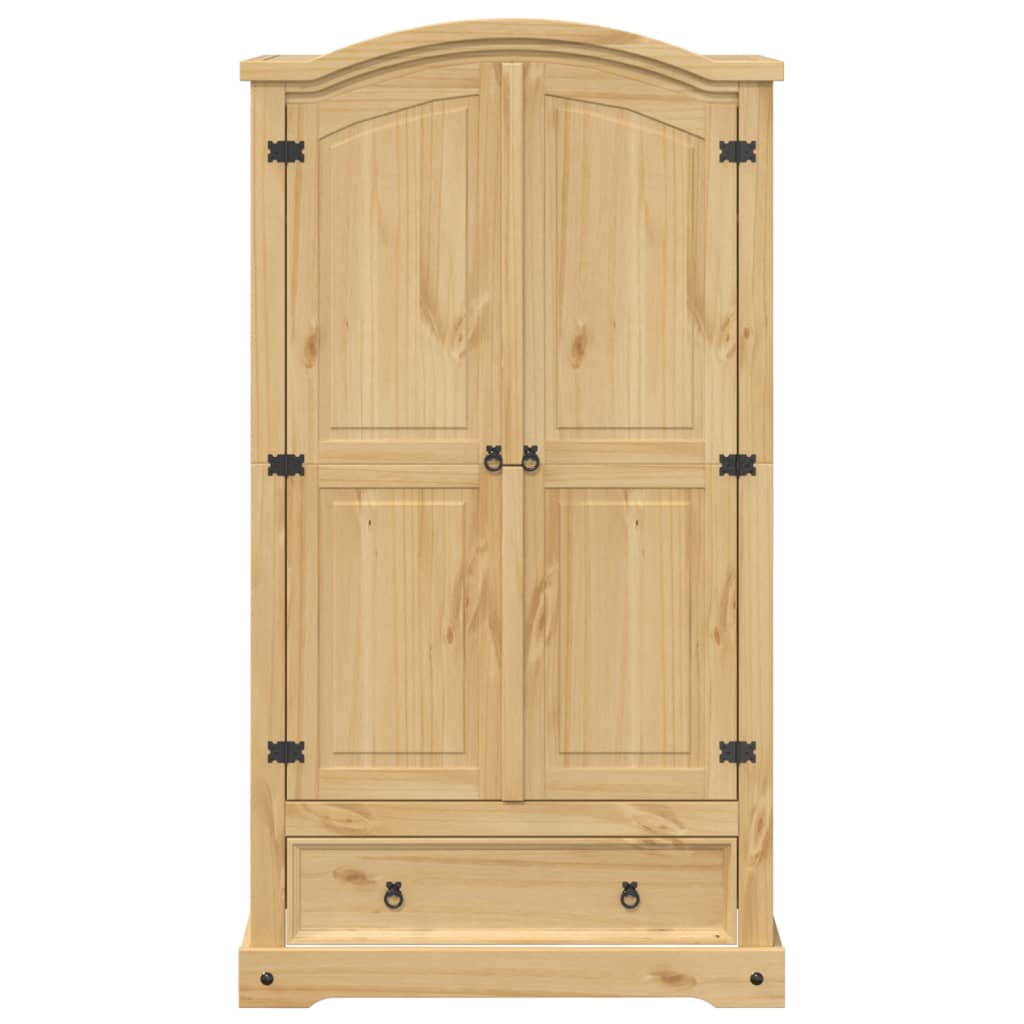 vidaXL Wardrobe Corona 102x52x186 cm Solid Wood Pine 4