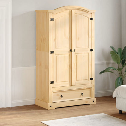 vidaXL Wardrobe Corona 102x52x186 cm Solid Wood Pine 1