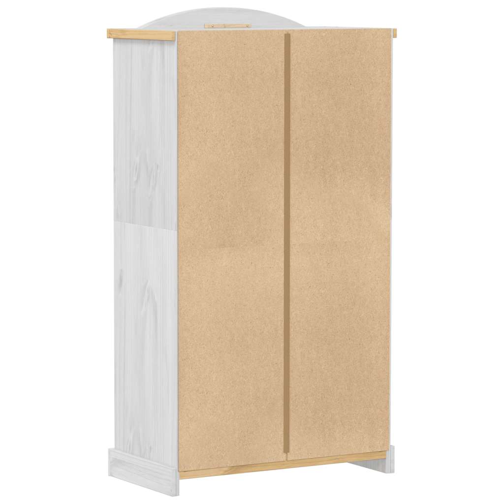 vidaXL Wardrobe Corona White 102x52x186 cm Solid Wood Pine 6