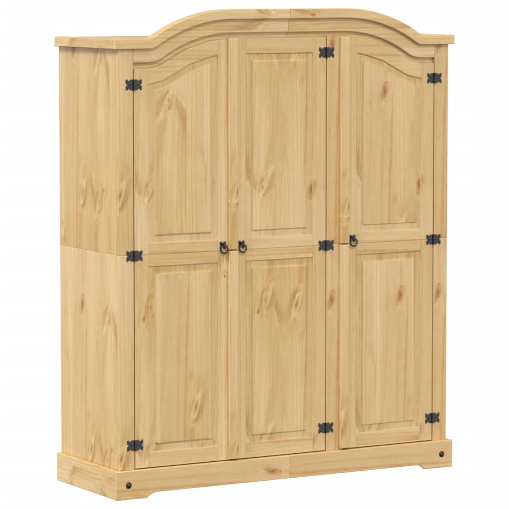 vidaXL Wardrobe Corona 151.5x52x186 cm Solid Wood Pine 2