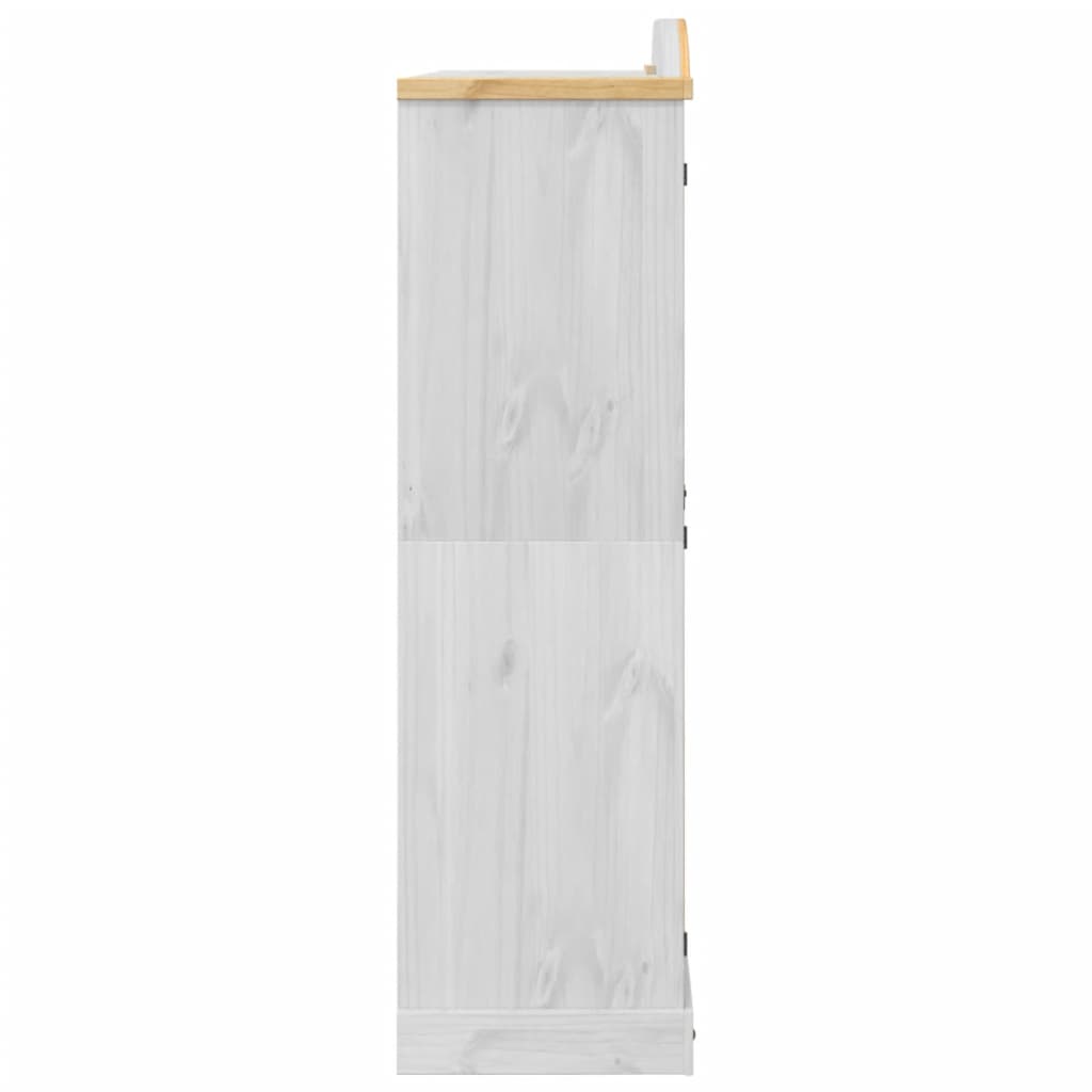 vidaXL Wardrobe Corona White 151.5x52x186 cm Solid Wood Pine 5
