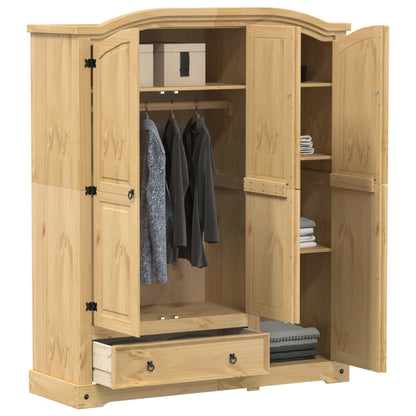 vidaXL Wardrobe Corona 151.5x52x186 cm Solid Wood Pine 3