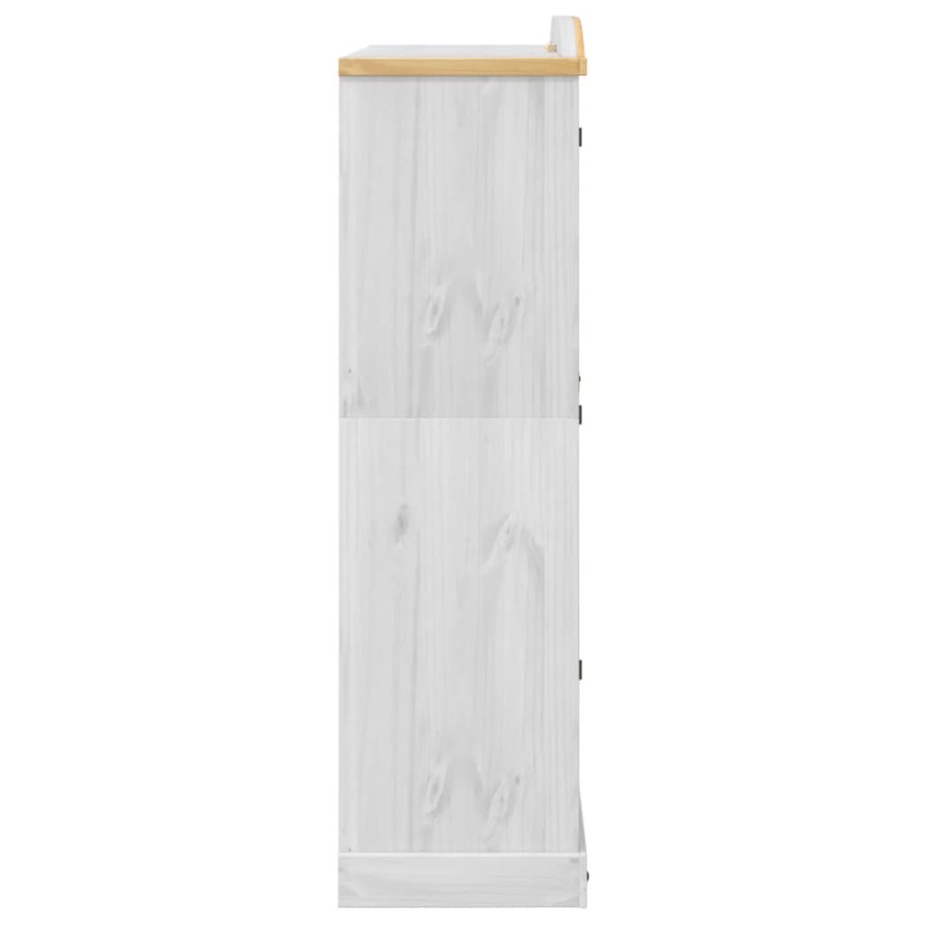 vidaXL Wardrobe Corona White 151.5x52x186 cm Solid Wood Pine 5