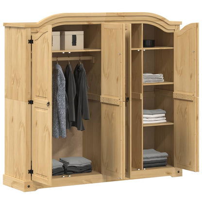 vidaXL Wardrobe Corona 194x52x186 cm Solid Wood Pine 3
