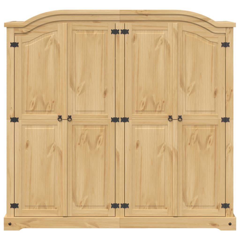 vidaXL Wardrobe Corona 194x52x186 cm Solid Wood Pine 4