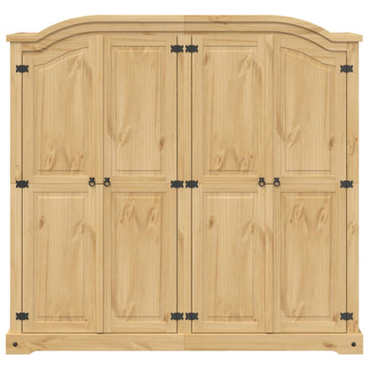 vidaXL Wardrobe Corona 194x52x186 cm Solid Wood Pine 4