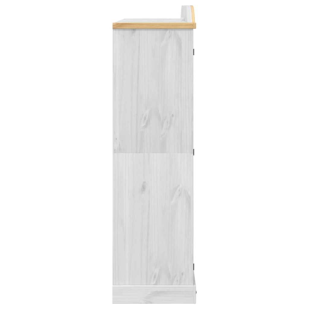 vidaXL Wardrobe Corona White 194x52x186 cm Solid Wood Pine 5