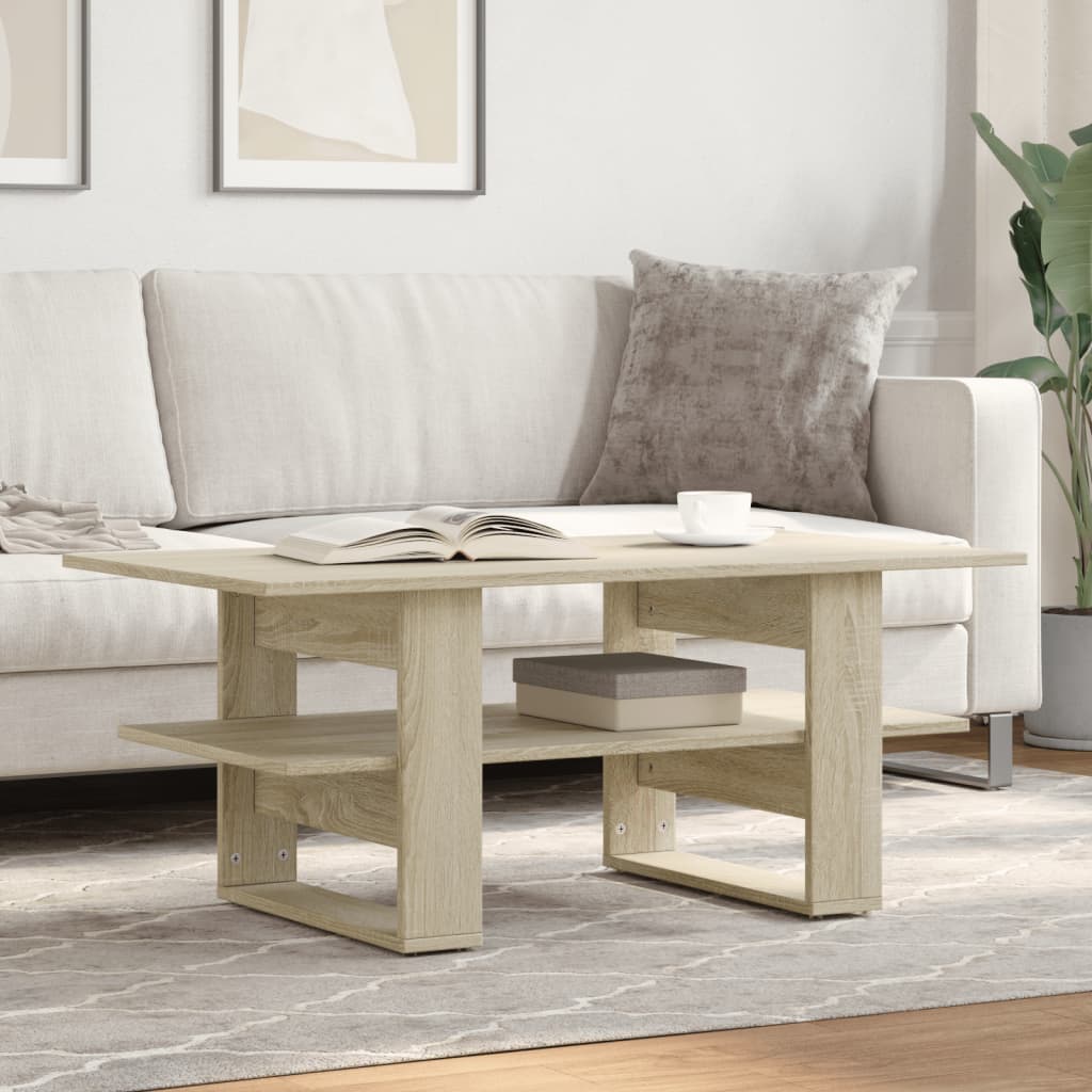 vidaXL Coffee Table Sonoma Oak 102x55x42 cm Engineered Wood 1