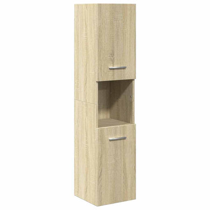 Bathroom Cabinet 30x30x130 cm Engineered Wood Sonoma oak