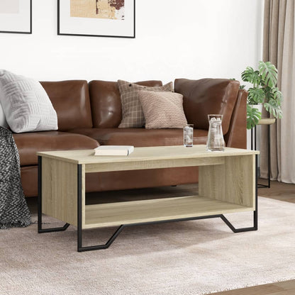 vidaXL Coffee Table Sonoma Oak 100x51x40 cm Engineered Wood 3