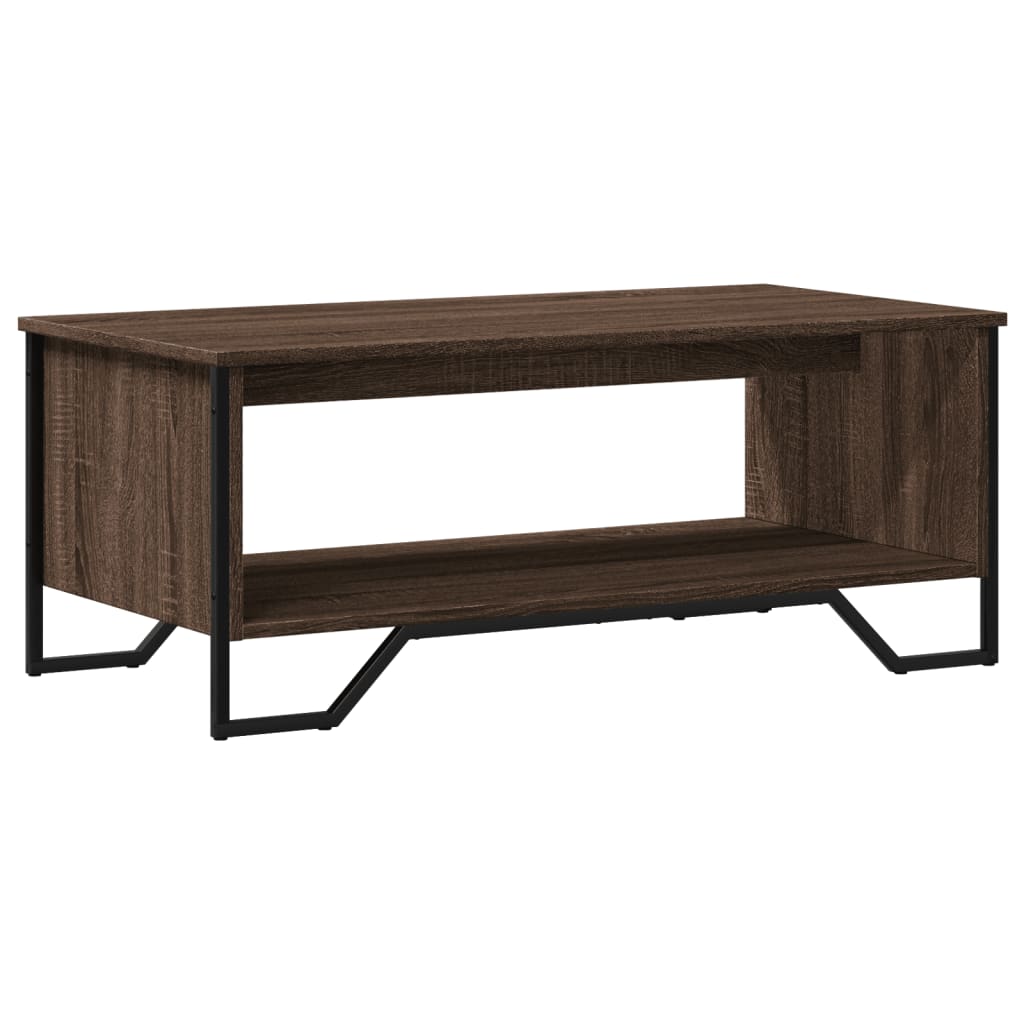vidaXL Coffee Table Brown Oak 100x51x40 cm Engineered Wood 2