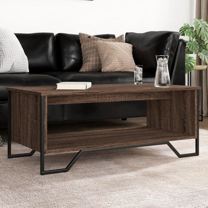 vidaXL Coffee Table Brown Oak 100x51x40 cm Engineered Wood 1