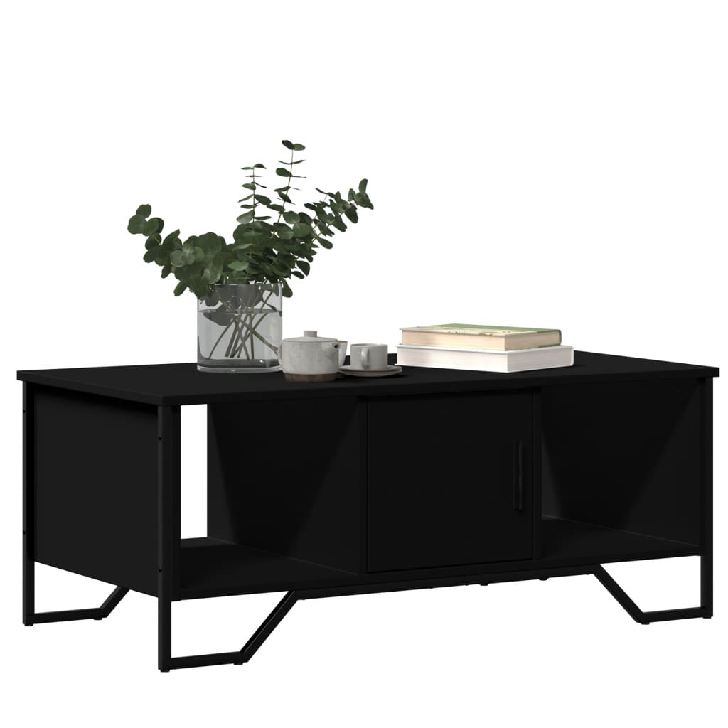 vidaXL Coffee Table Black 100x51x40 cm Engineered Wood 4