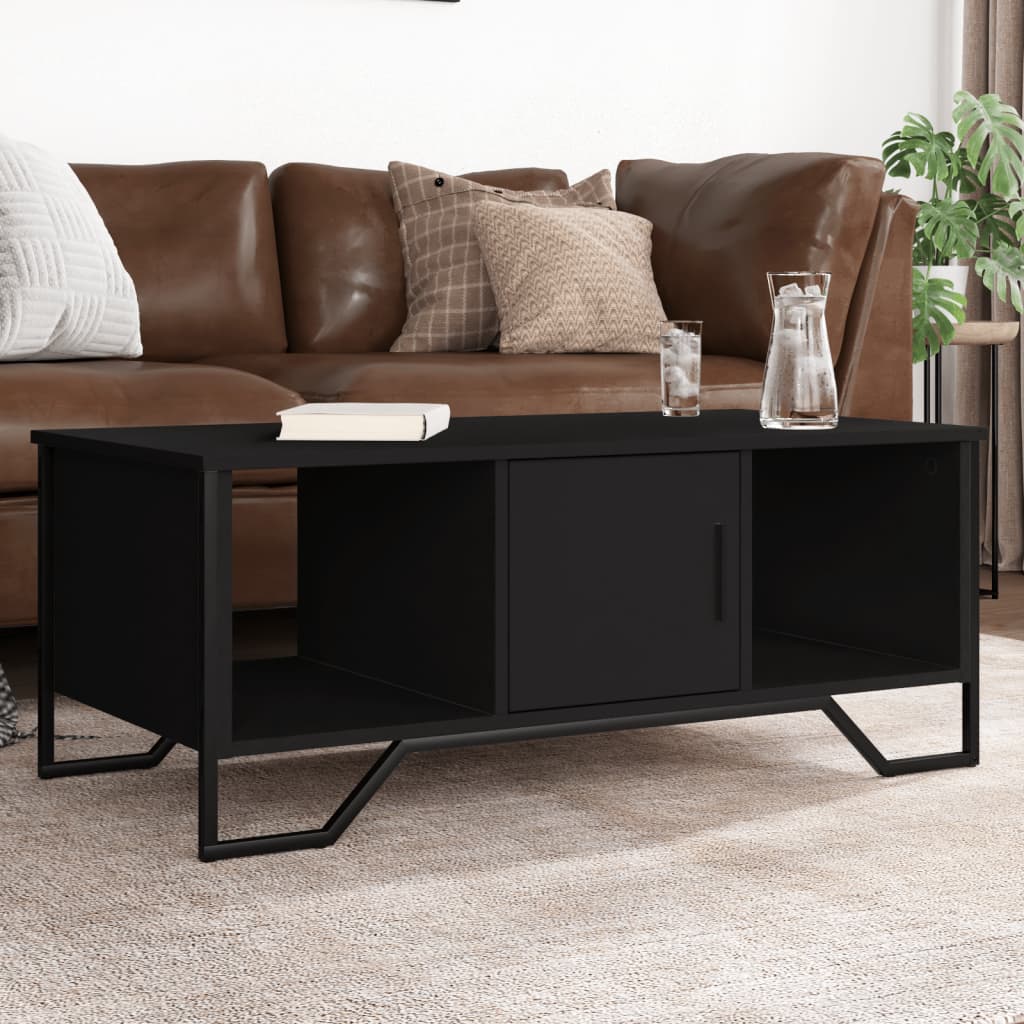vidaXL Coffee Table Black 100x51x40 cm Engineered Wood 1