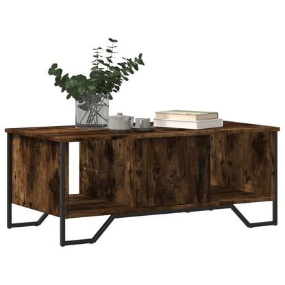 vidaXL Coffee Table Smoked Oak 100x51x40 cm Engineered Wood 4