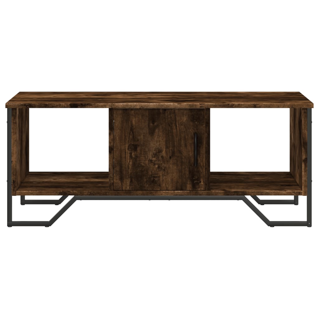 vidaXL Coffee Table Smoked Oak 100x51x40 cm Engineered Wood 5