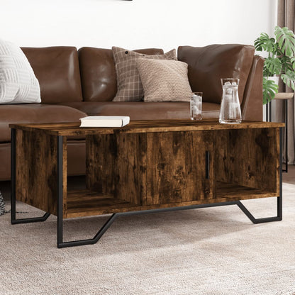 vidaXL Coffee Table Smoked Oak 100x51x40 cm Engineered Wood 1