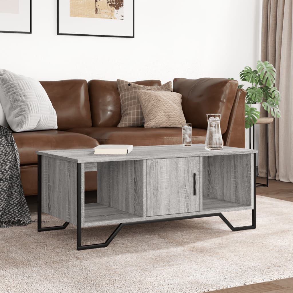 vidaXL Coffee Table Grey Sonoma 100x51x40 cm Engineered Wood 3