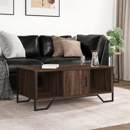 vidaXL Coffee Table Brown Oak 100x51x40 cm Engineered Wood 3