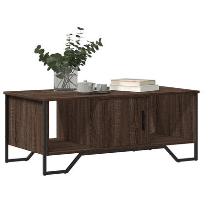 vidaXL Coffee Table Brown Oak 100x51x40 cm Engineered Wood 4