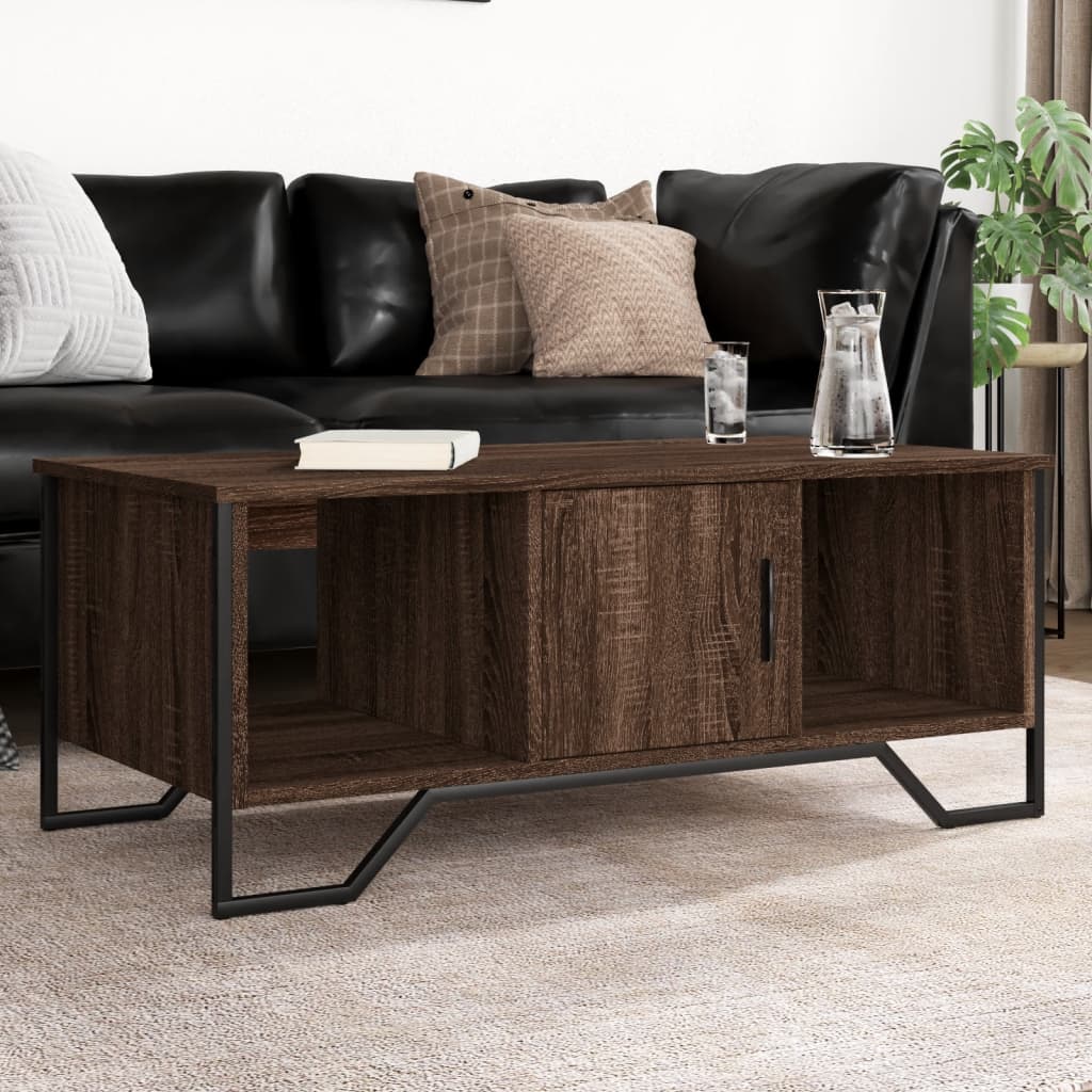 vidaXL Coffee Table Brown Oak 100x51x40 cm Engineered Wood 1