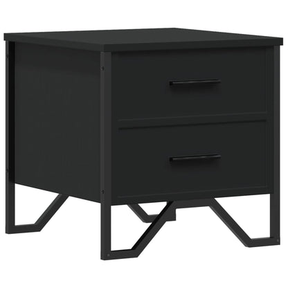 vidaXL Bedside Cabinet Black 40x41x40 cm Engineered Wood 2