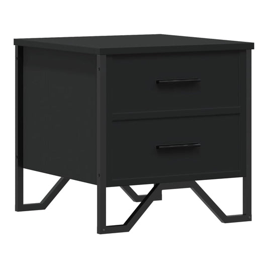 Bedside Cabinet 40x41x40 cm Engineered Wood Black 1