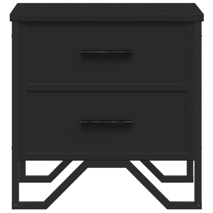 vidaXL Bedside Cabinet Black 40x41x40 cm Engineered Wood 5